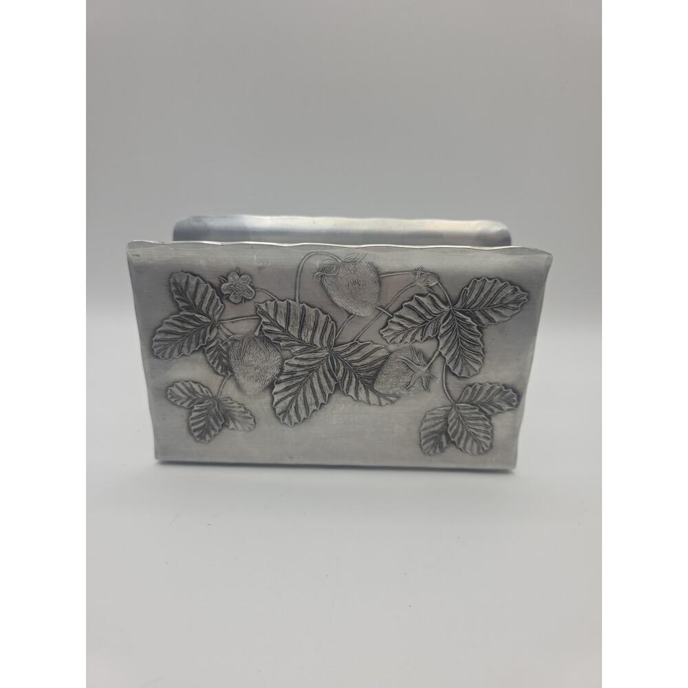 VTG Wendell August Forge Aluminum Strawberries Napkin Letter Holder